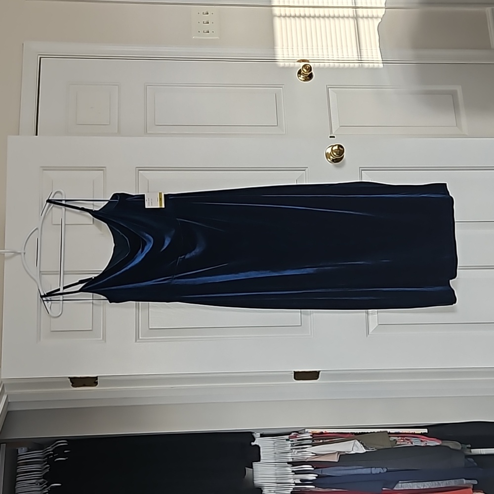 Taylor velvet drape collar dress